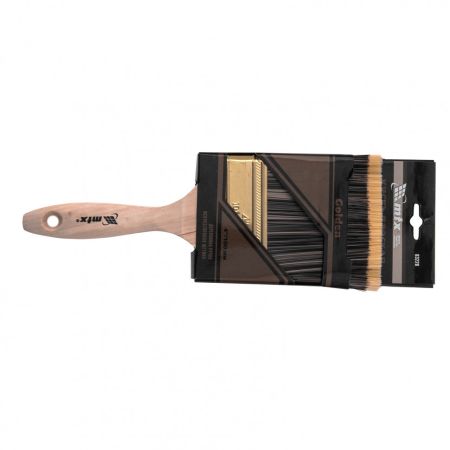 Кисть плоская Golden 4", искусственная щетина, деревянная ручка MTX