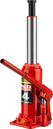STAYER RED FORCE, в кейсе, 4 т, 195 - 380 мм, бутылочный гидравлический домкрат, Professional (43160-4-K)