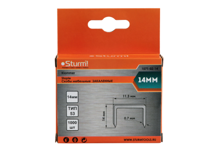 Скобы для степлера Sturm! 1071-02-14