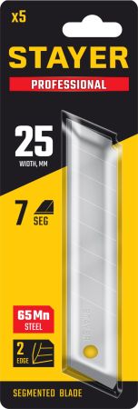 STAYER 25 мм, 5 шт, сегментированные лезвия, Professional (09179-S5)