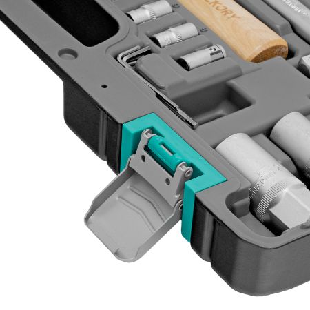 Набор инструментов, 1/2", Cr-V, S2, усиленный кейс, 58 предметов Stels