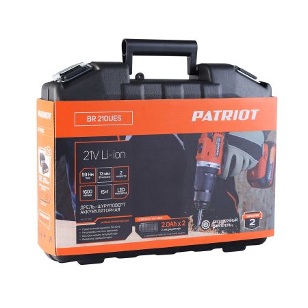 Дрель-шуруповерт аккумуляторная PATRIOT BR 210 UES
