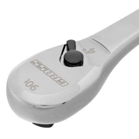 Ключ-трещотка 3/8", CrV, 90 зубьев, усиленный, хром Gross