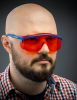ЗУБР ПРОТОН красные защитные очки, открытые, защита от царапин, UV 400, оптический класс 1, Профессионал (110483)