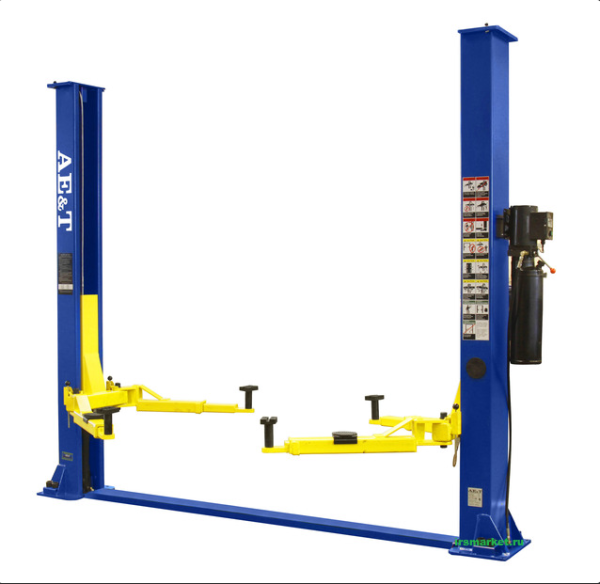 Подъемник двухстоечный AE&T T4 (UH) с нижней синхронизацией United Hydraulics
