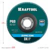 KRAFTOOL ZIRCON 125 х 22.2 мм, P60, круг лепестковый циркониевый торцевой по металлу и нержавеющей стали (36594-125-60)