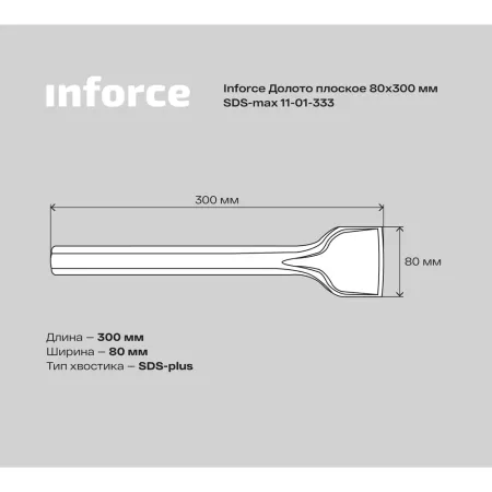 Плоское долото Inforce 11-01-333