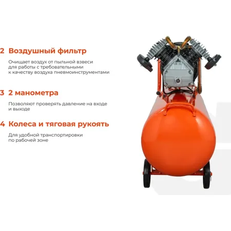Поршневой масляный компрессор Gigant V2200/100