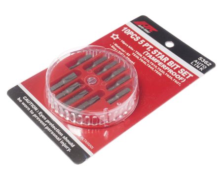 Набор бит 1/4" TORX ТS08-TS50 10 предметов в боксе JTCJTC
