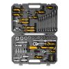 Набор инструментов, 1/2", 1/4", CrV, S2, пластиковый кейс, 84 предмета Denzel