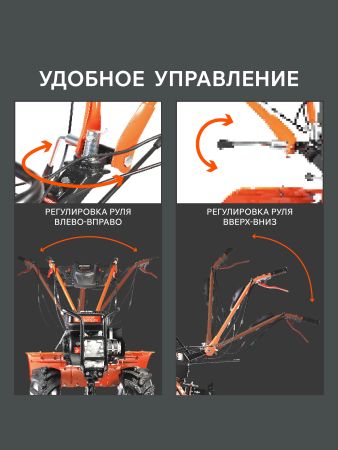 Мотоблок бензиновый PATRIOT УРАЛ с колесами Extreme