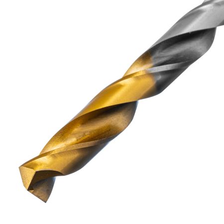 Сверло спиральное по металлу 8 x 117 мм, Р6М5, Golden Tip  Denzel