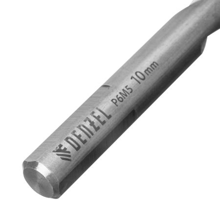 Набор сверл по металлу, 1-10 мм, Р6М5-TiN, Golden Tip, 10 шт Denzel