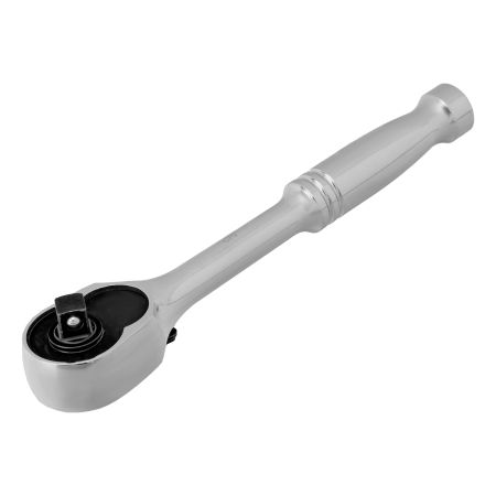 Ключ-трещотка 1/4", CrV, 120 зубьев, цельнометаллический, хром Gross