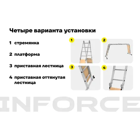 Лестница-трансформер Inforce ЛП-Т-4-4-П