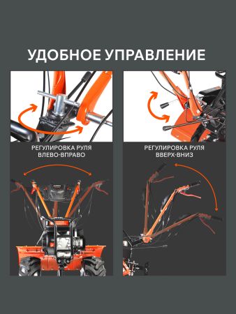 Мотоблок бензиновый PATRIOT УРАЛ M с колесами Extreme