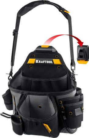 KRAFTOOL KPB-20 поясная сумка с быстросъёмным креплением FastClip, 320 х 310 мм (38767)