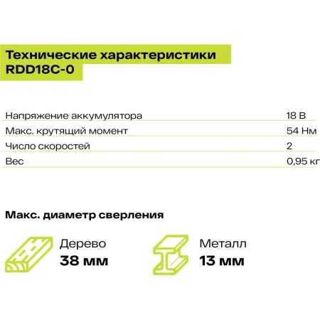 Дрель-шуруповерт ONE+ HP RDD18C-0 Ryobi